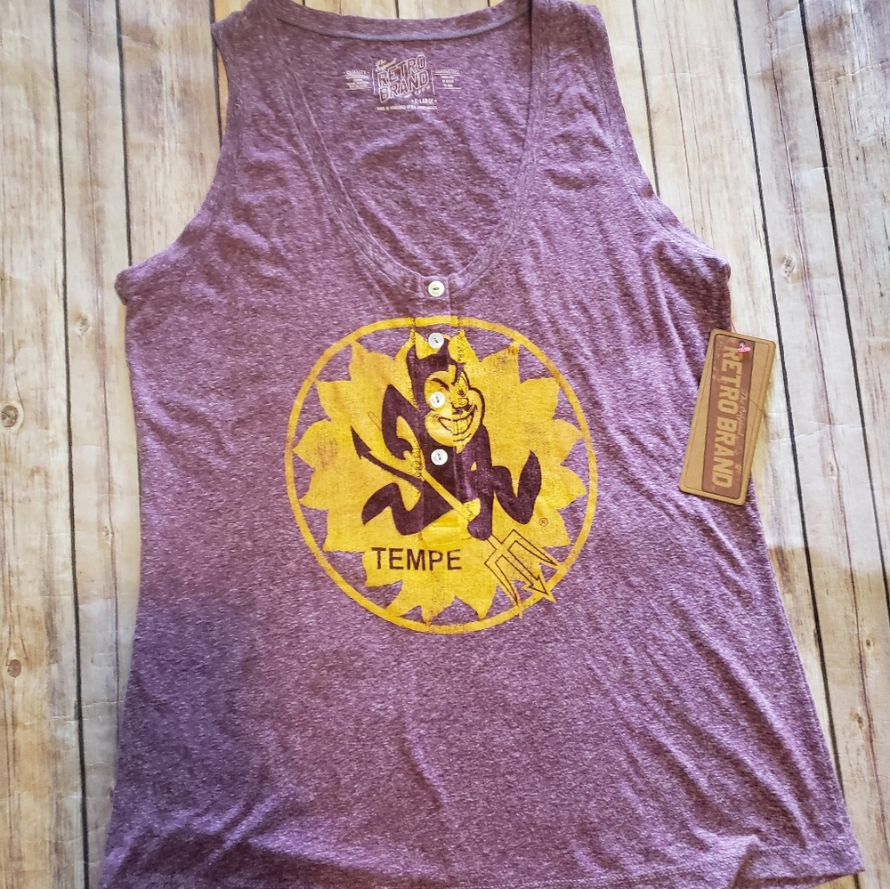 XL Sparky  Arizona State vneck tank top Tempe